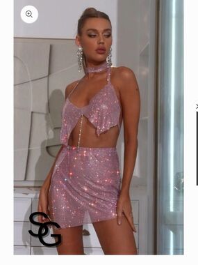 Diamante 2Pcs Skirt Set